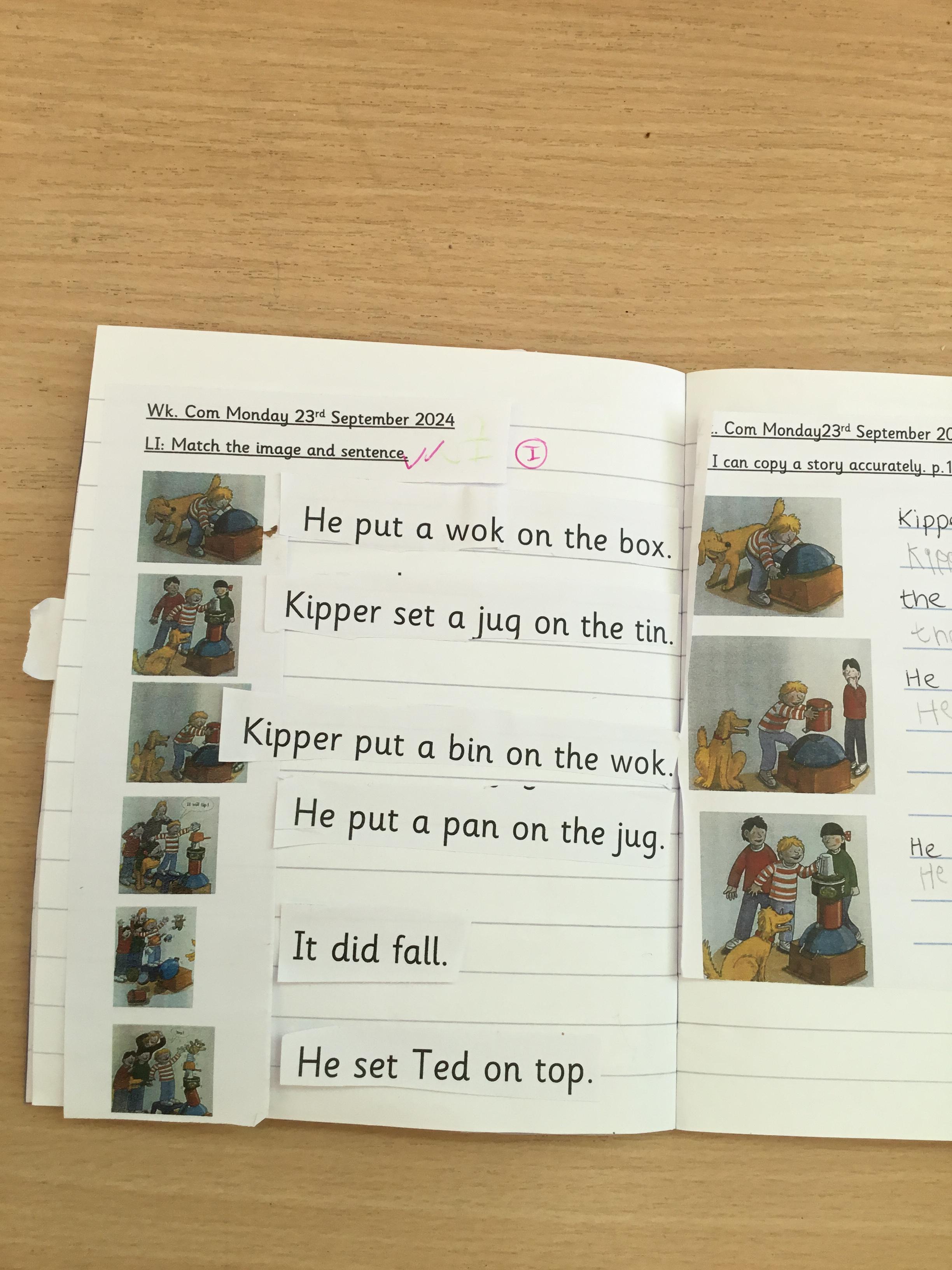 The children have worked really hard in English with their reading. 